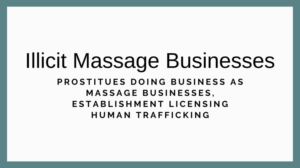 illegal massage businesses